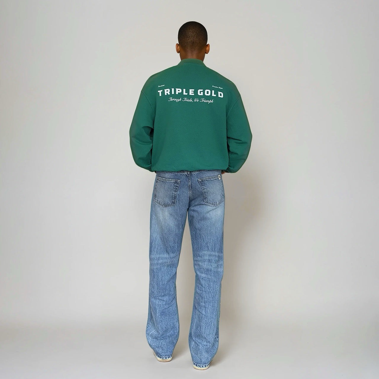Essential baggy denim mid blue