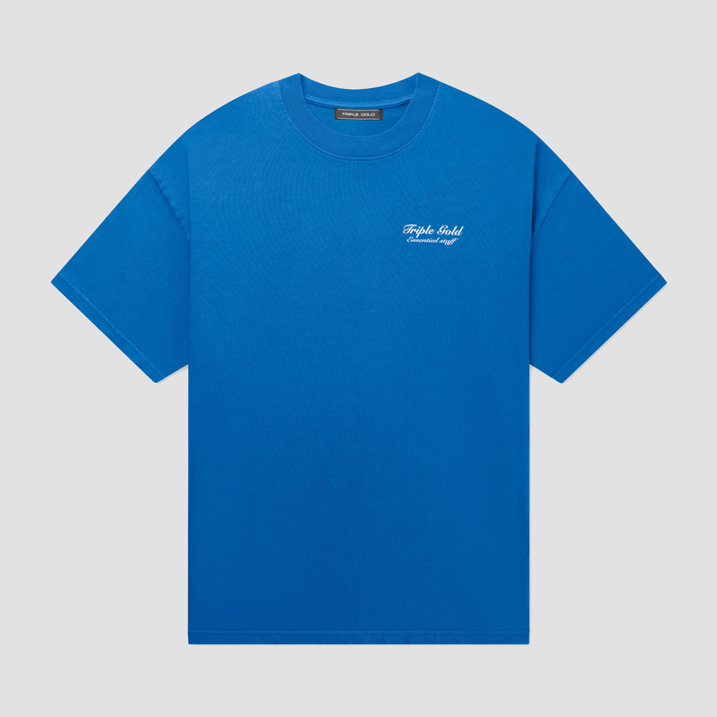 Essential staff tee blauw