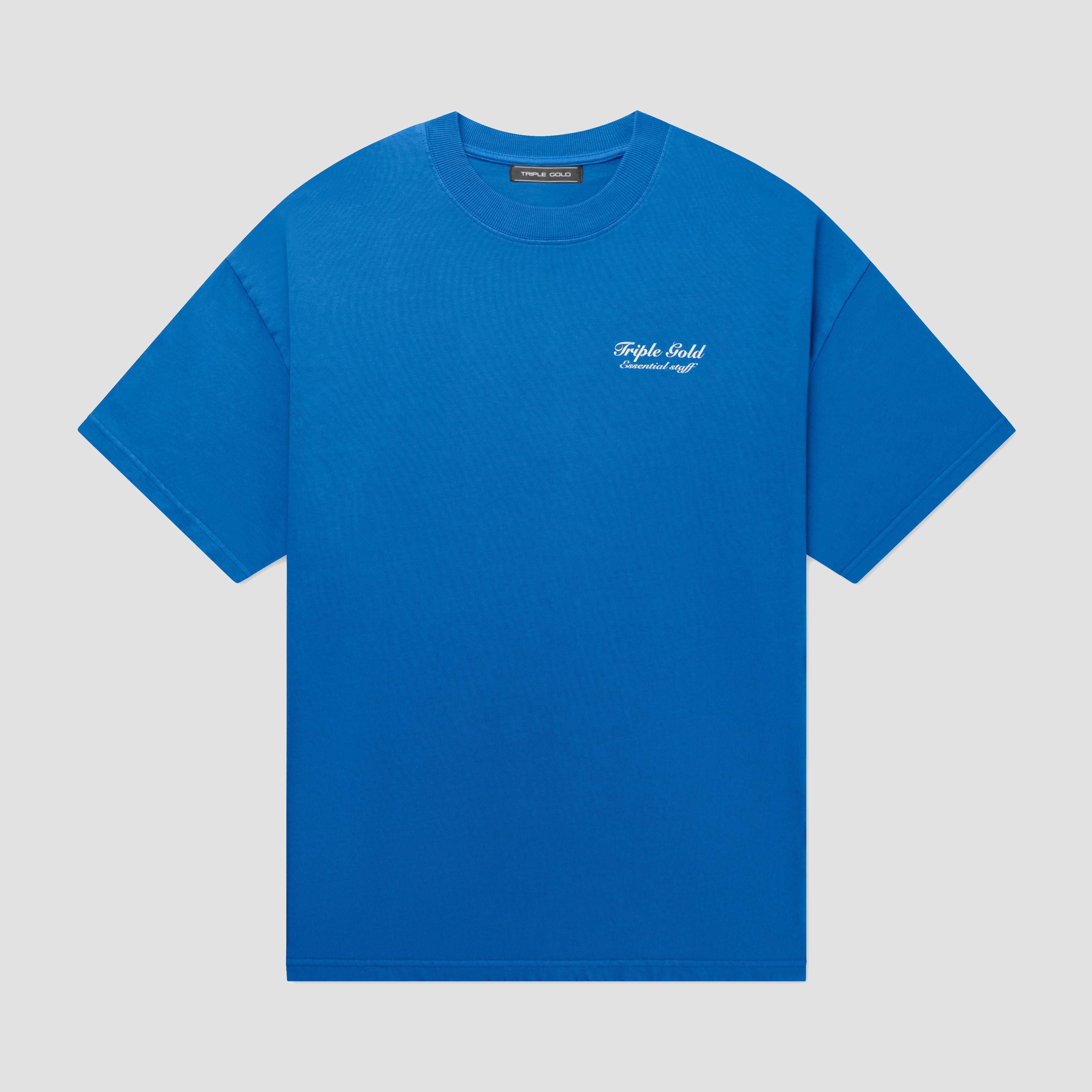 Essential staff tee blauw